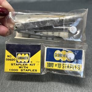 Vintage Globemaster Stapler Kit Takes #10 Staples Japan Compact Home Office
